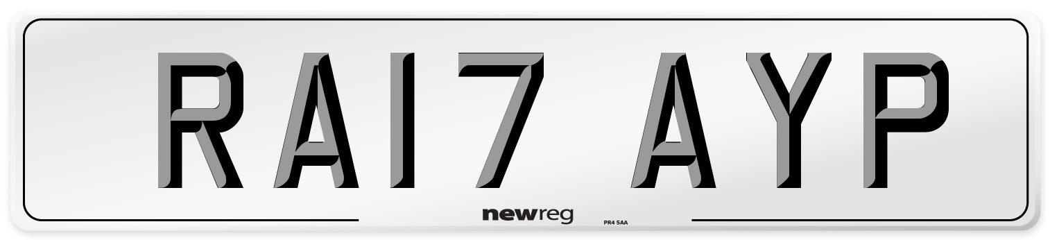 RA17 AYP Number Plate from New Reg